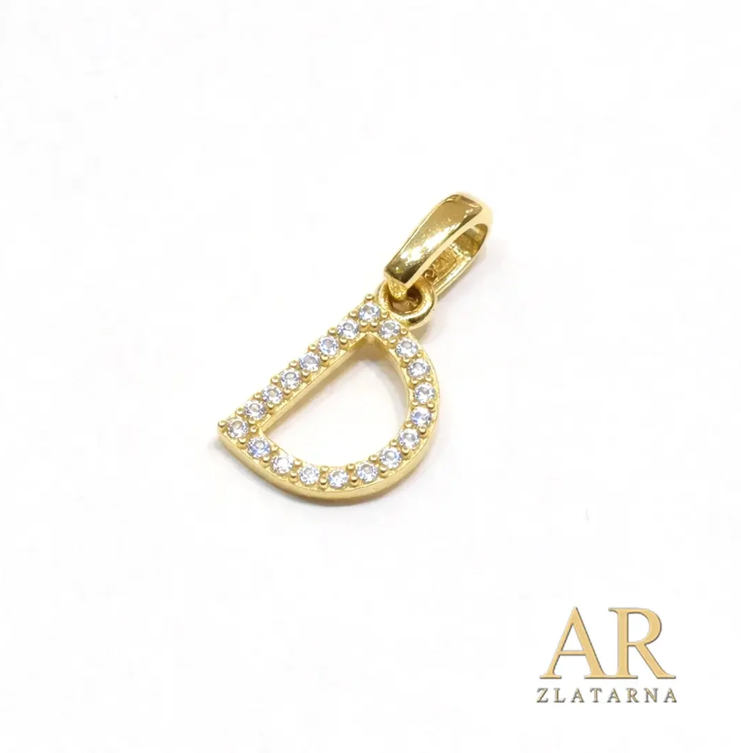 Zlatni privjesak slovo D