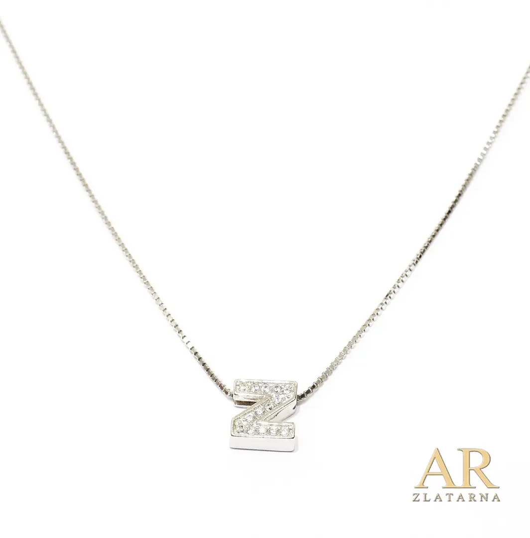 Srebrna ogrlica slovo Z