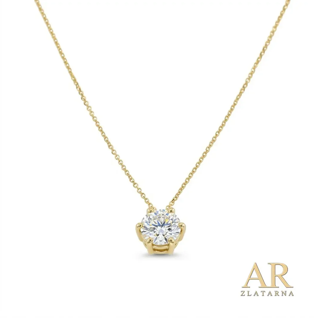 Zlatna ogrlica sa Lab. Dijamantom 1.06ct