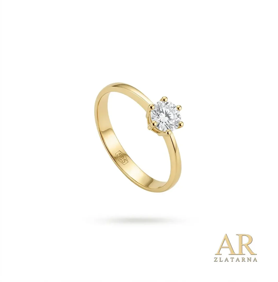 Zlatni zaručnički prsten sa Lab. dijamantom 0.53 ct