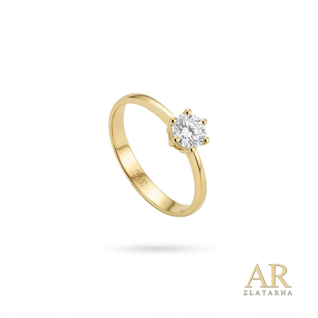 Zlatni zaručnički prsten sa Lab. dijamantom 0.53 ct
