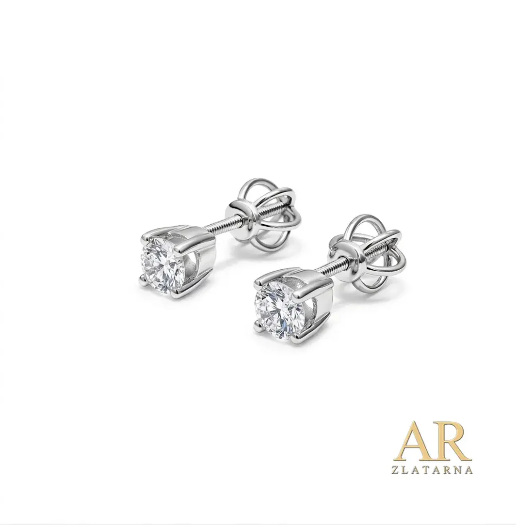 Zlatne naušnice Bijelo zlato sa dijamantima 0.49 ct