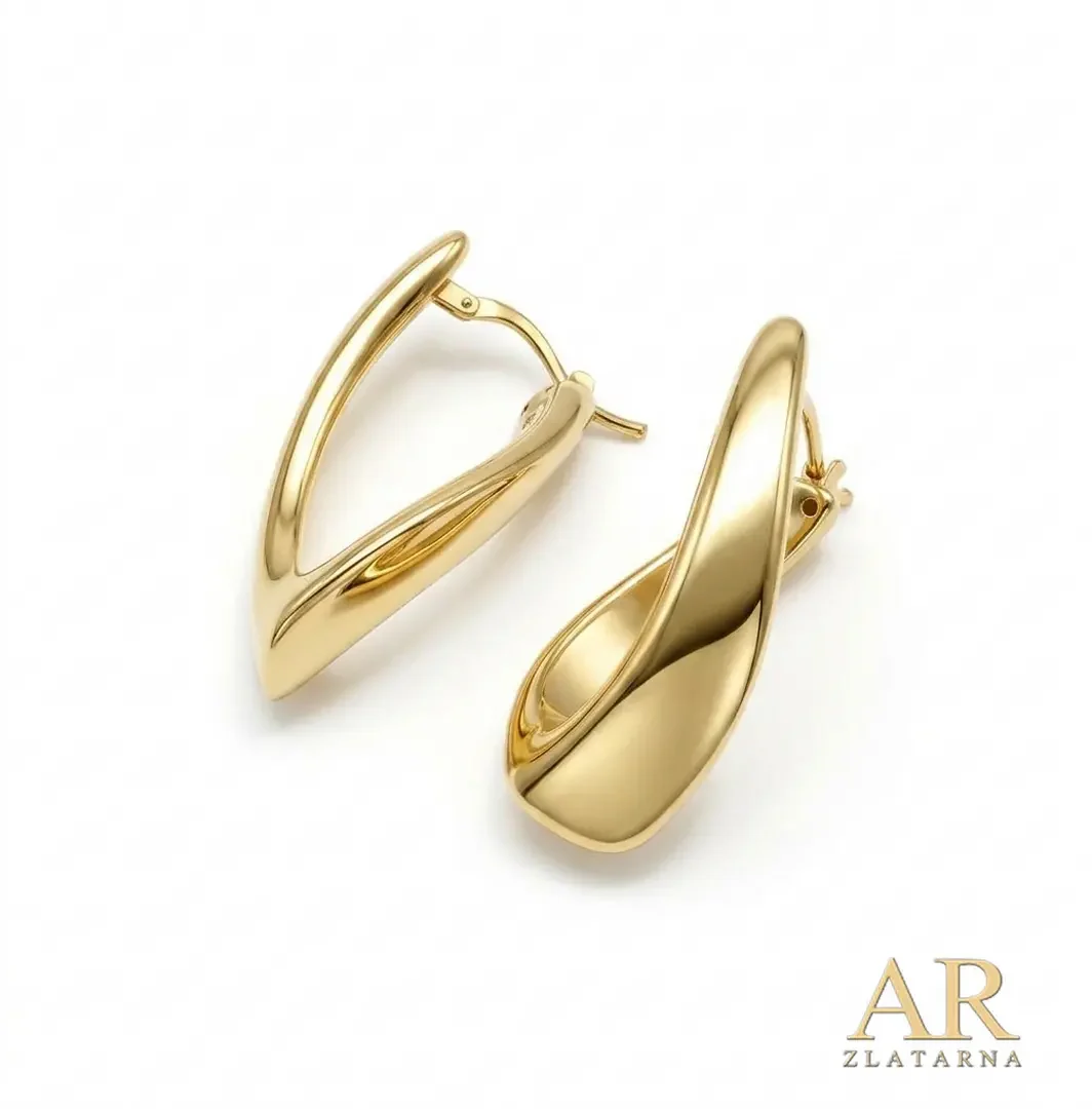 Zlatne naušnice Twist